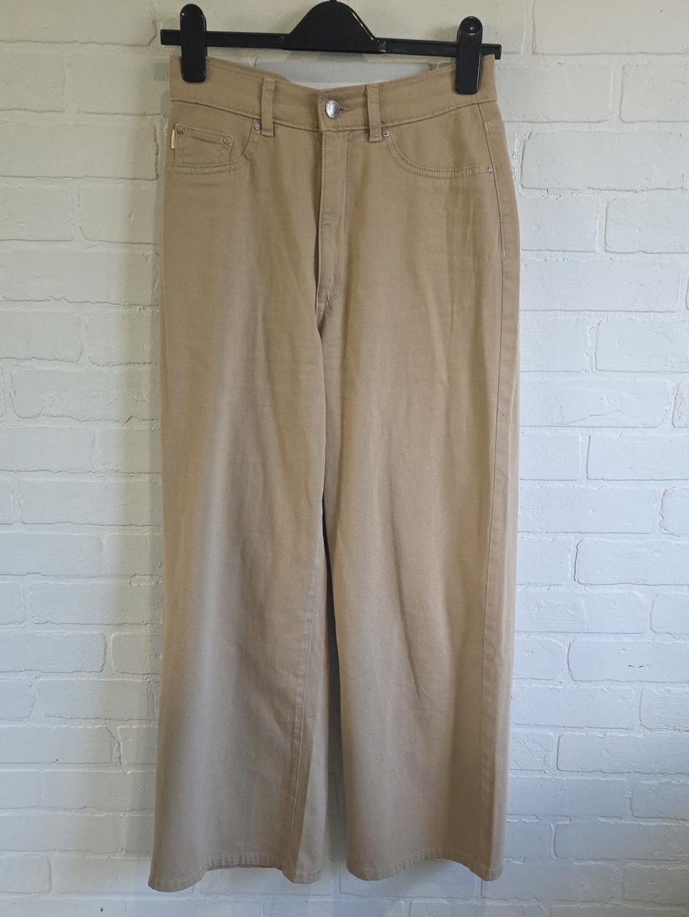 DL1961 Tan High-Rise Wide Leg Pants